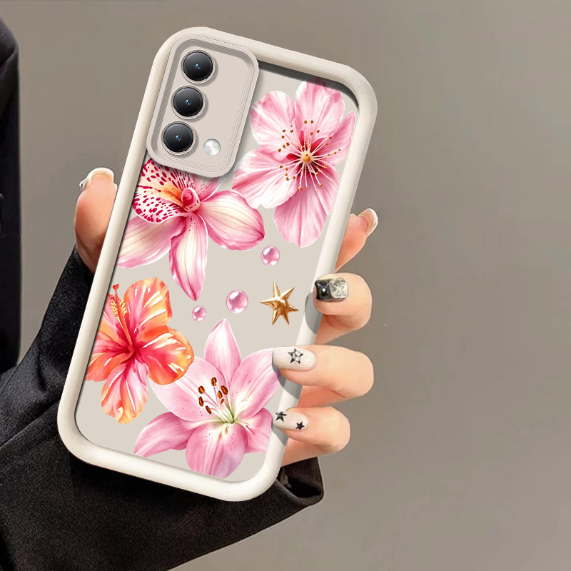 Realme C67 - Pink Lily Lychee-Textur Handyhülle für OPPO