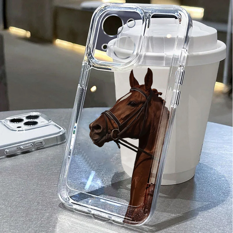 Apple Iphone 15 Pro Max - Tierisches Pferde-Soft-Handyhülle für iPhone 17 Pro